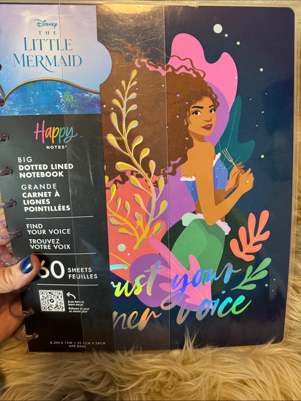 Disney The Little Mermaid Notebook — Navy, Pink, Green, Purple